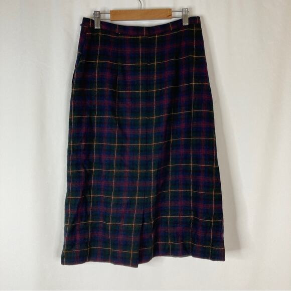 Bristol County | Vintage 100% Wool Plaid Skirt Made in USA - Picture 4 of 5